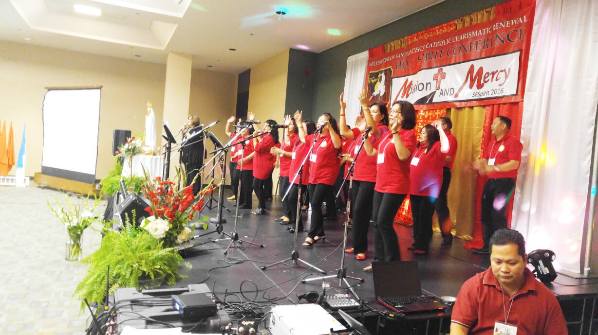 The Silloam Family Choir leading the morning Praise and Worship during the opening of the 16th Annual Holy Spirit Conference at St. Mary's Cathedral Hall in San Francisco. The Silloam Family Choir leading the morning Praise and Worship during the opening of the 16th Annual Holy Spirit Conference at St. Mary's Cathedral Hall in San Francisco.